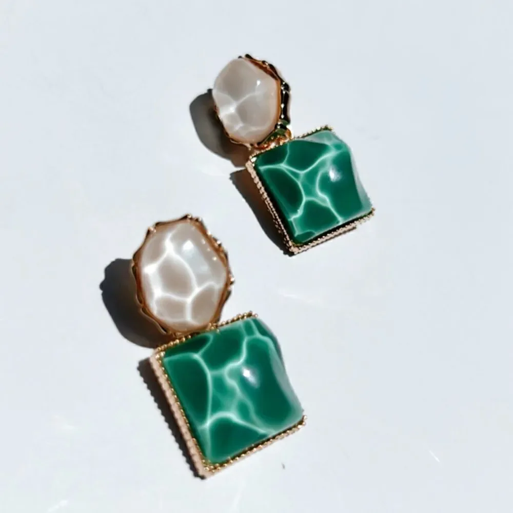 Geo  dangle drop earrings A131